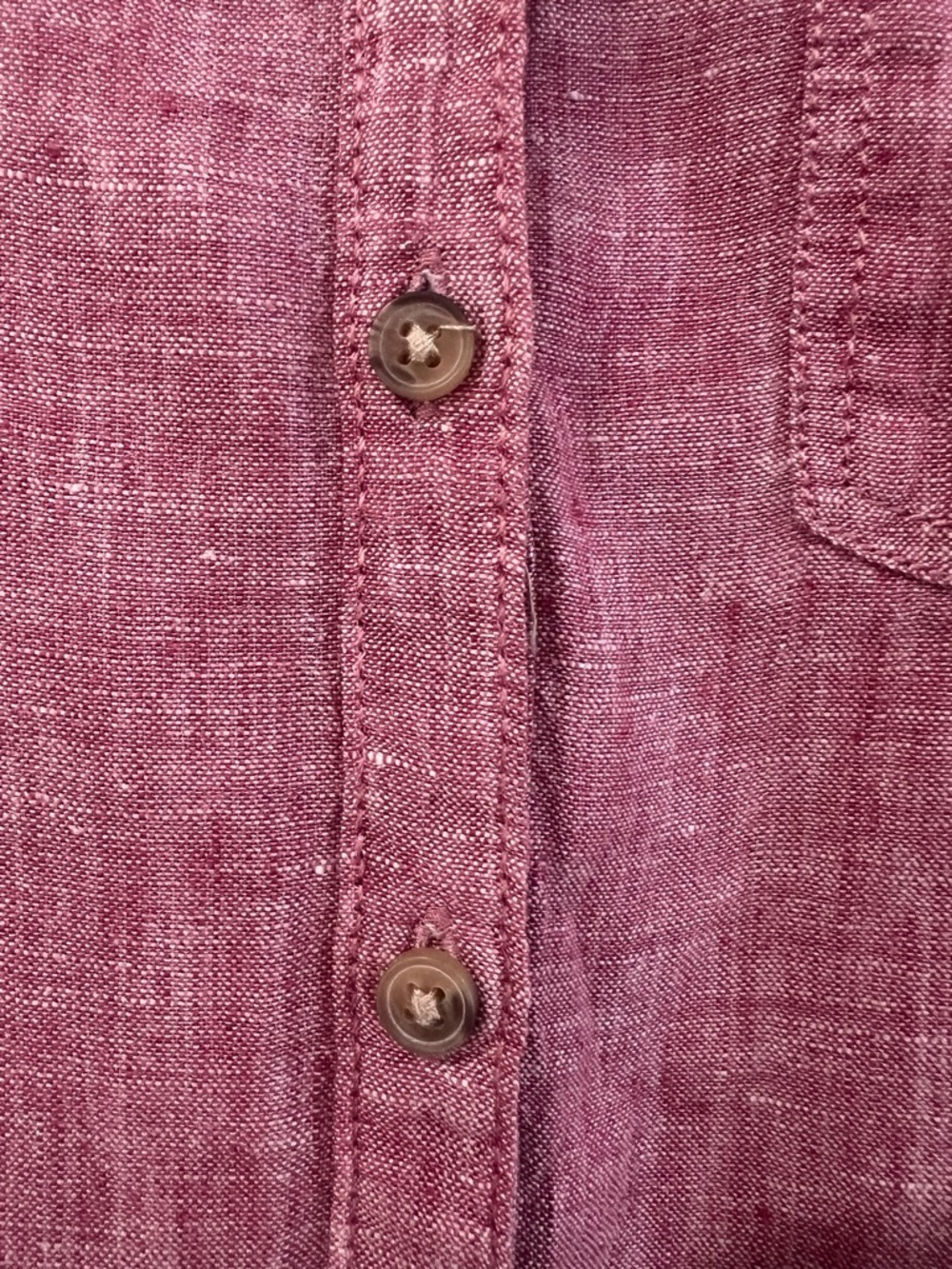 Rachel Zoe Linen Button Front Shirt mauve color S - Picture 4 of 11